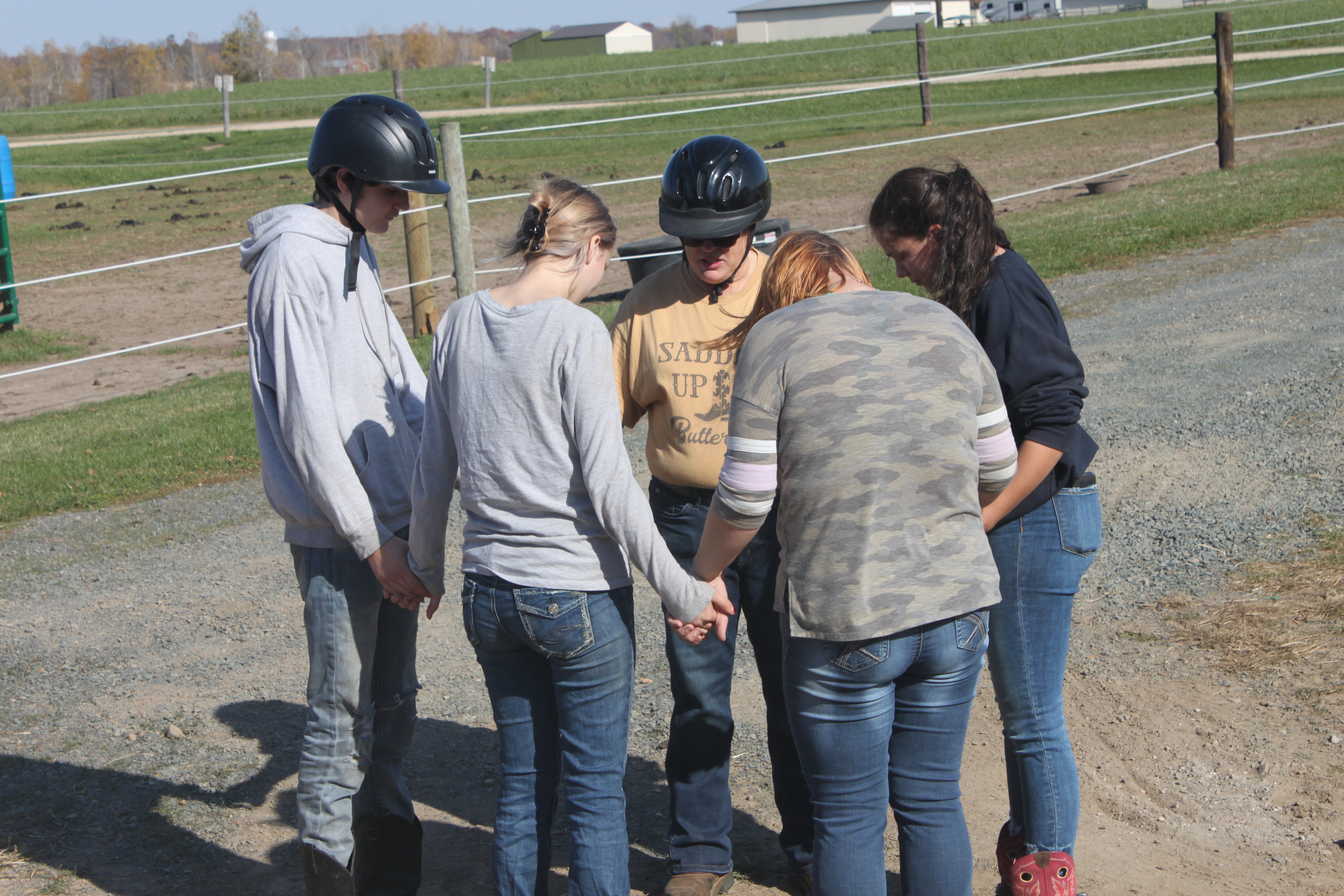 Bible study session at Redeemer's Ranch